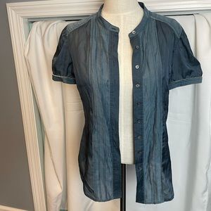 Blue Button up shirt Size L (runs smaller)